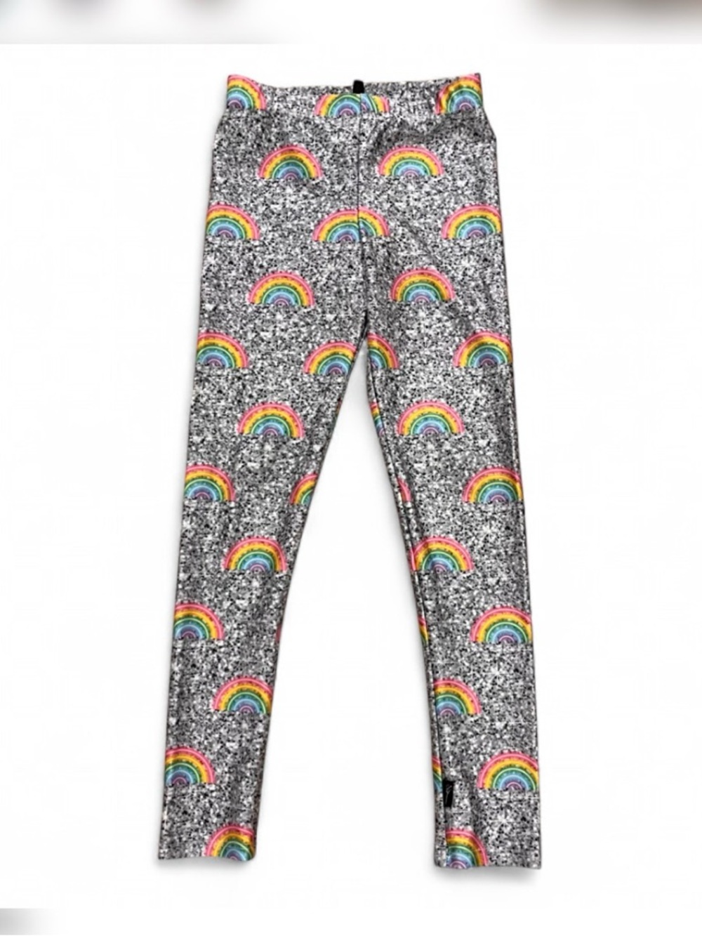 PIXIELANE- Girls' Gray Rainbow Print Leggings